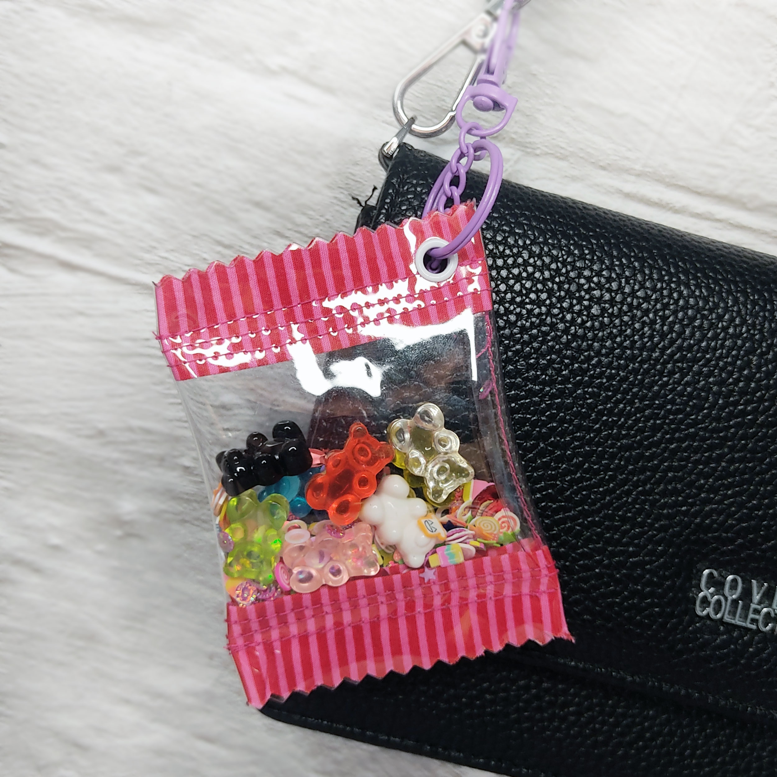 Candy Shaker | Gummibärchen - Taschenanhänger - pink/stripes | Kawaii Bag Charm – Bild 6