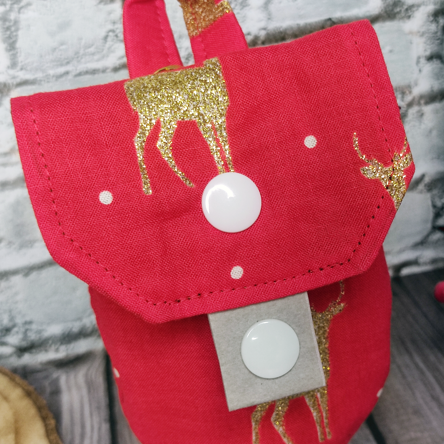 X-Mas Desinfektionsmittel Tasche | Gold-Hirsch – Bild 6