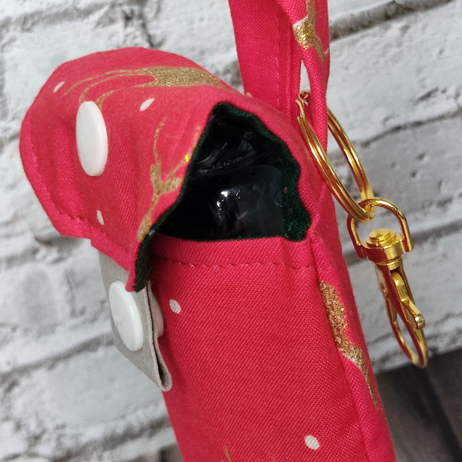 X-Mas Desinfektionsmittel Tasche | Gold-Hirsch – Bild 7