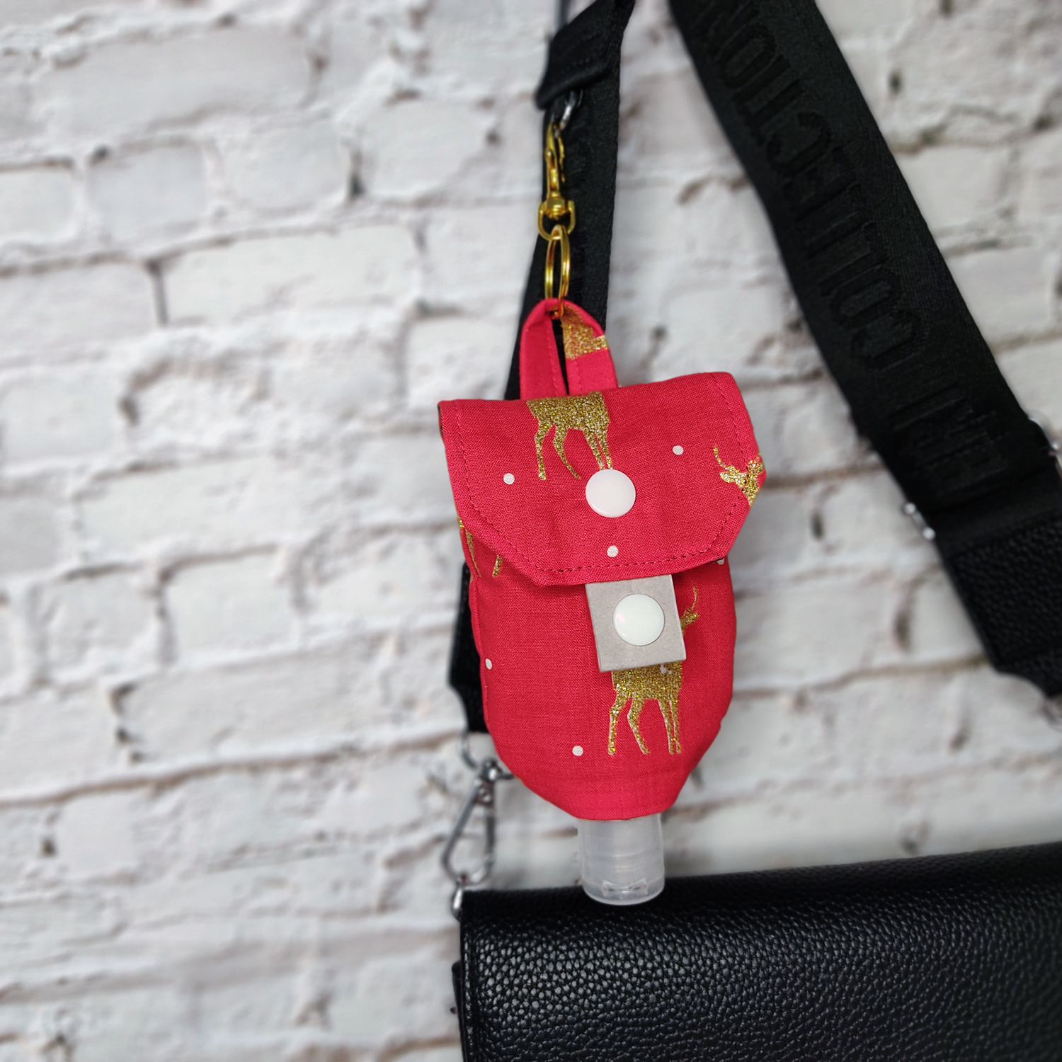 X-Mas Desinfektionsmittel Tasche | Gold-Hirsch – Bild 8