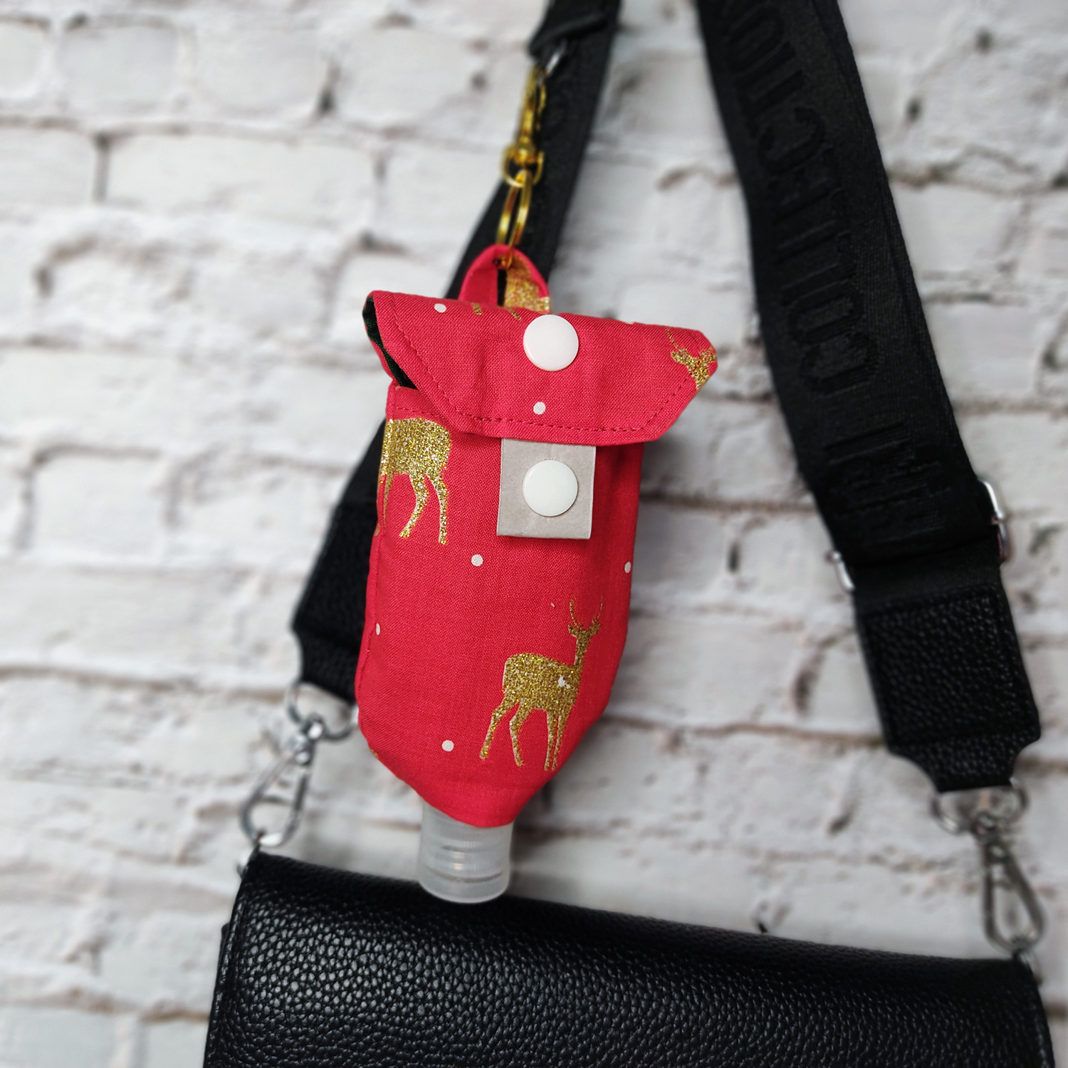 X-Mas Desinfektionsmittel Tasche | Gold-Hirsch – Bild 9