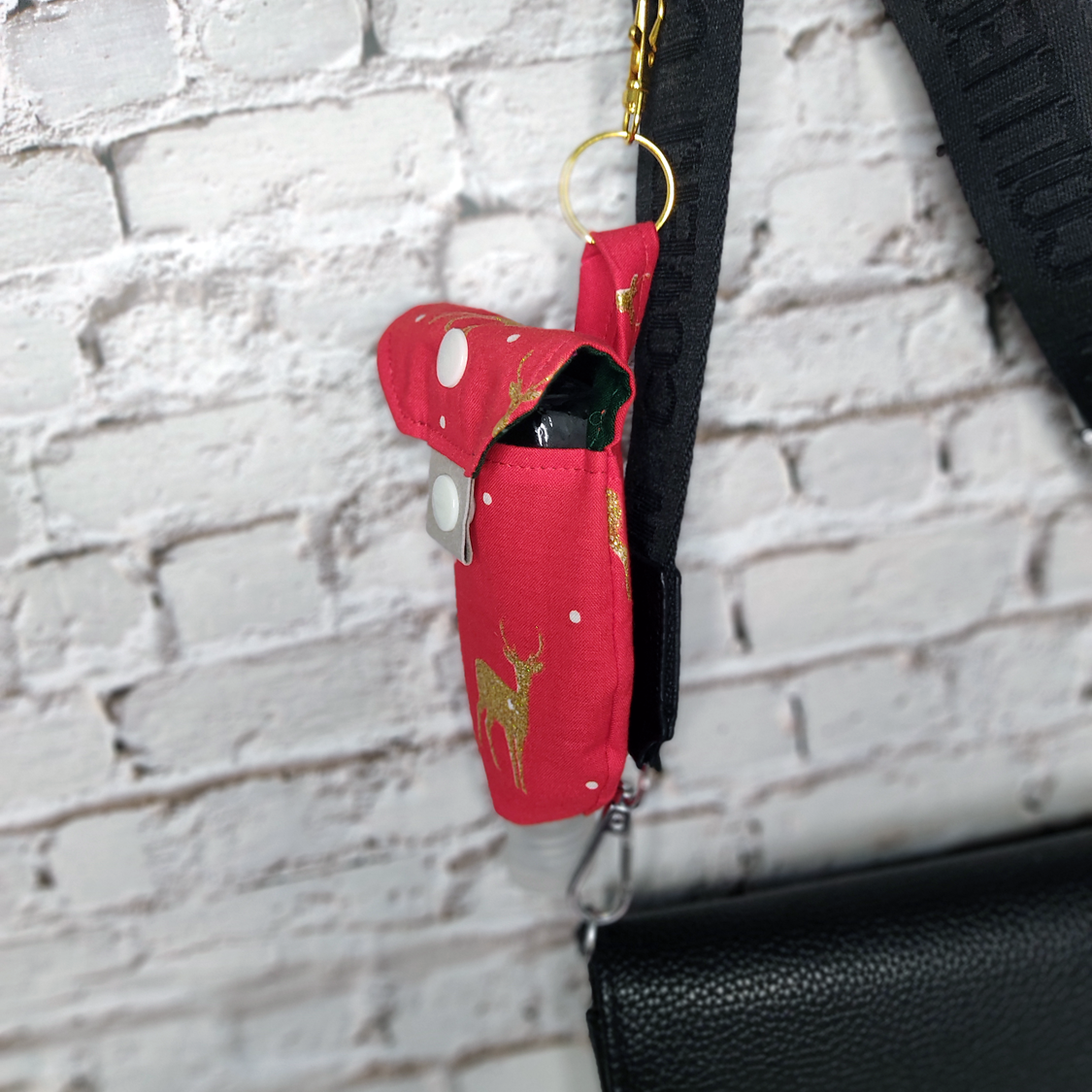 X-Mas Desinfektionsmittel Tasche | Gold-Hirsch – Bild 10