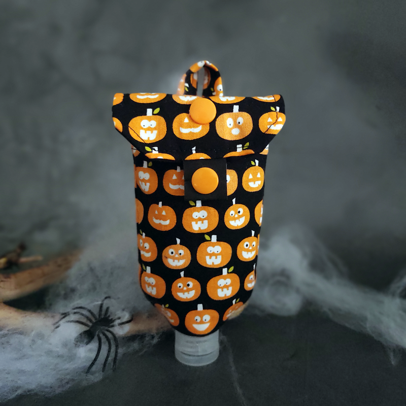 Handgel- / Desinfektionsmittel-Tasche | Halloween - Kürbisse – Bild 2