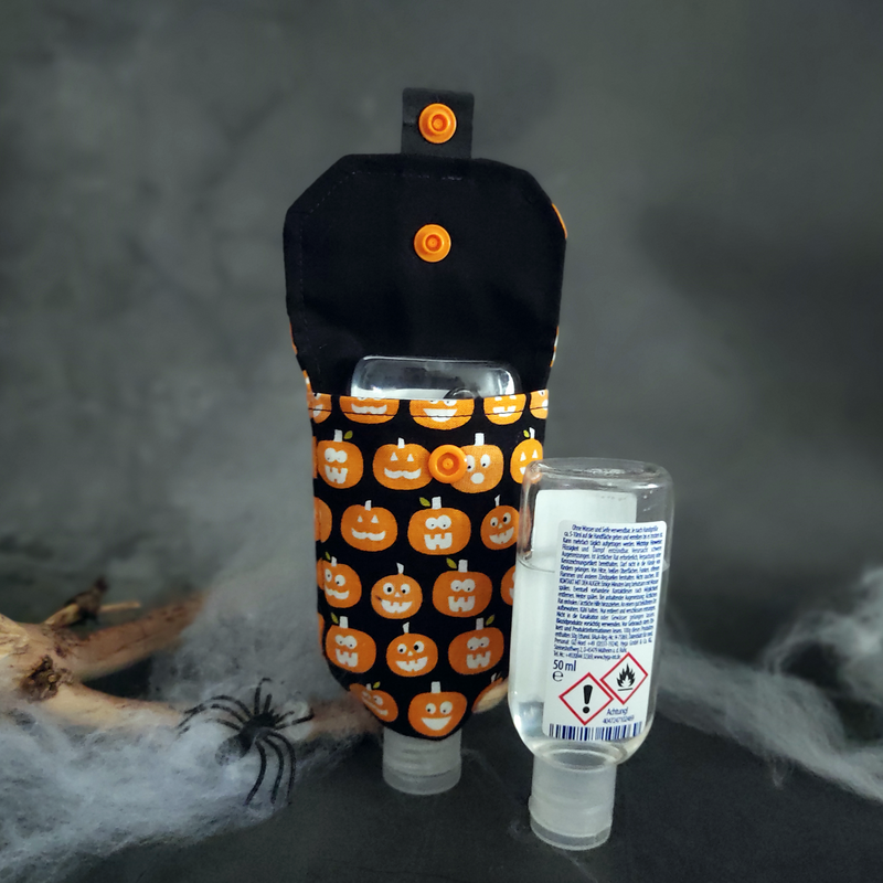 Handgel- / Desinfektionsmittel-Tasche | Halloween - Kürbisse – Bild 3