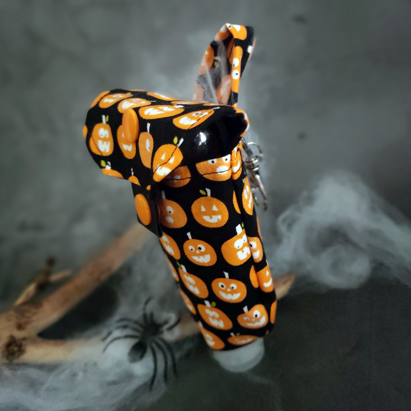 Handgel- / Desinfektionsmittel-Tasche | Halloween - Kürbisse – Bild 4
