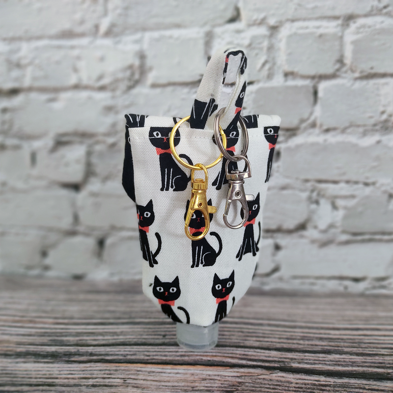Handgel- / Desinfektionsmittel-Tasche | Retro Cats – Bild 5