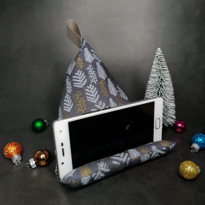 X-Mas Handykissen | Tannenzweige - gold-metallic