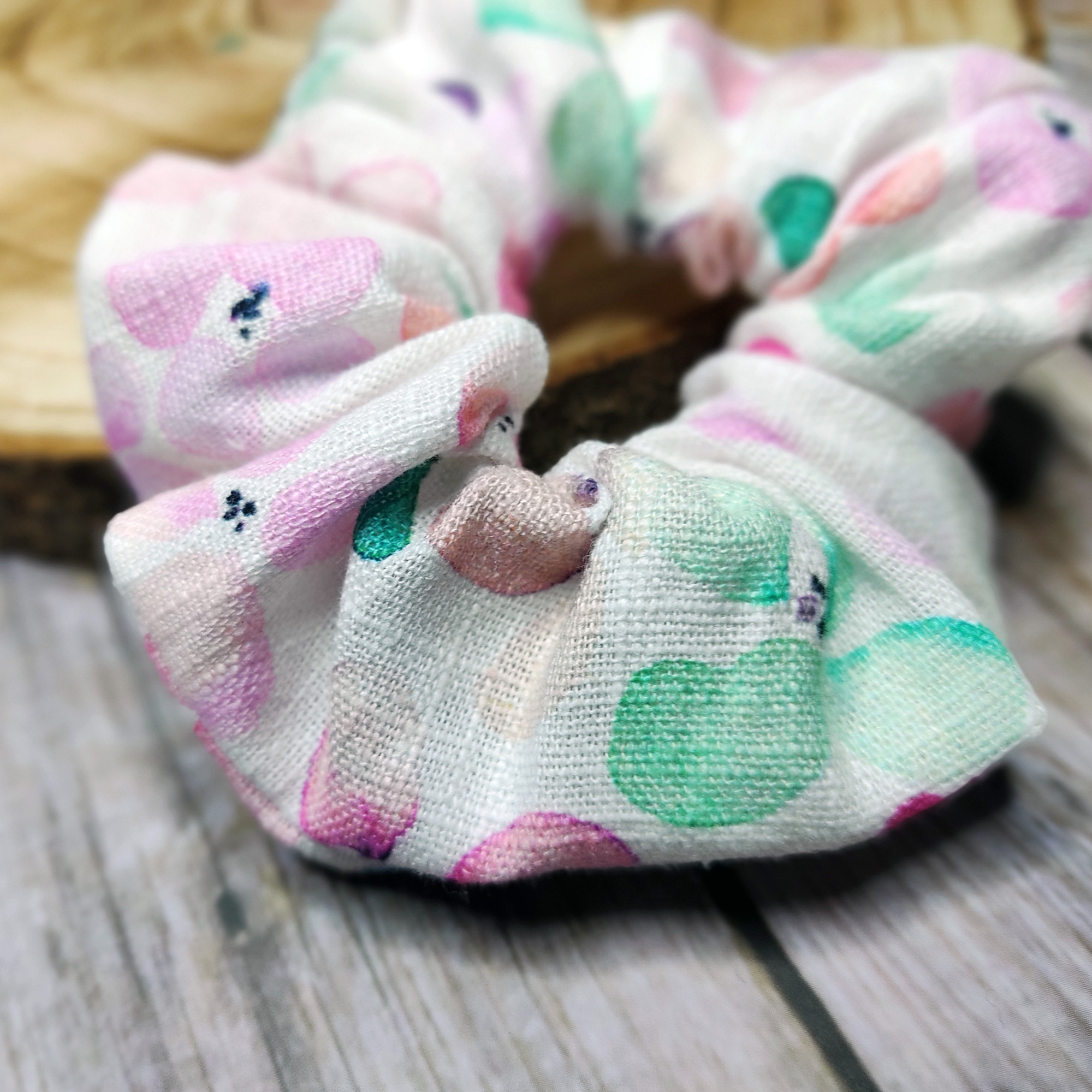 Scrunchie | Aquarell Blumen, rosa – Bild 2
