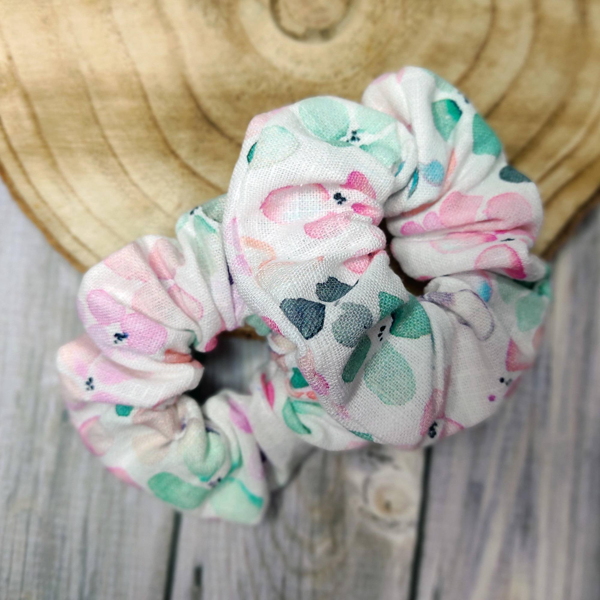 Scrunchie | Aquarell Blumen, rosa – Bild 3