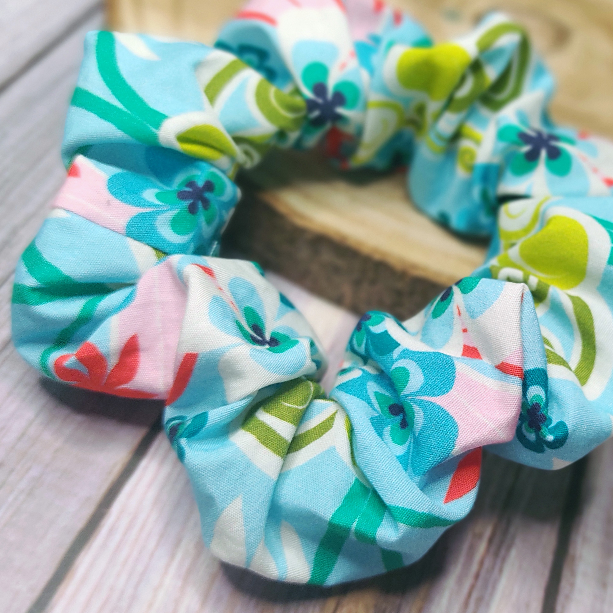 Scrunchie | Hawaii - Türkis – Bild 2
