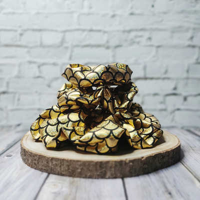 Scrunchie | Mermaid - Metallic-Effekt, gold
