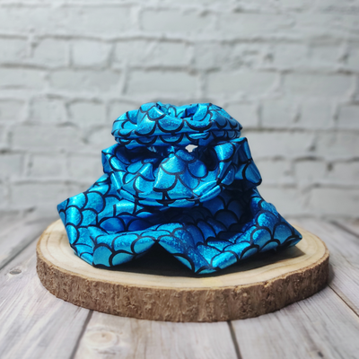 Scrunchie | Mermaid - Metallic-Effekt, türkis