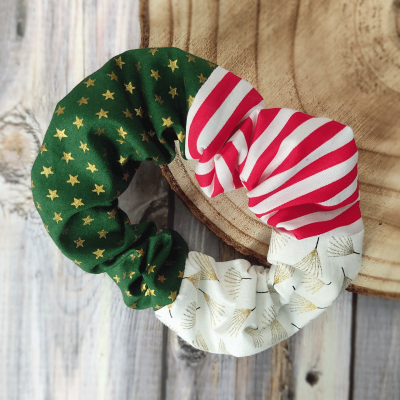 X-Mas Scrunchie | Green Gold Star