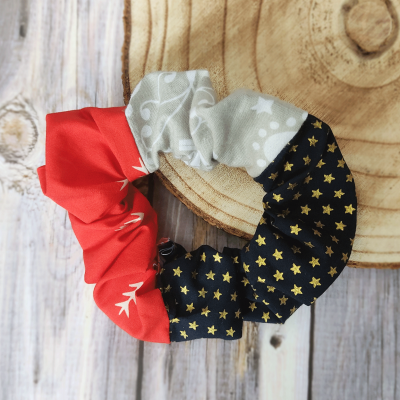 X-Mas Scrunchie | Black Gold Star