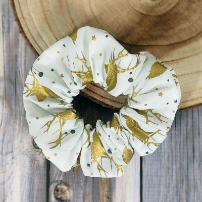 X-Mas Scrunchie | Goldenes Fest Hirsch